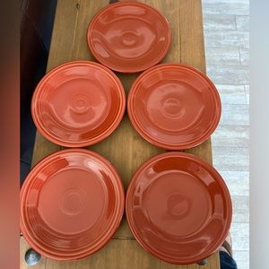 Fiestaware plates, lot of 5. 7.25” salad plates.